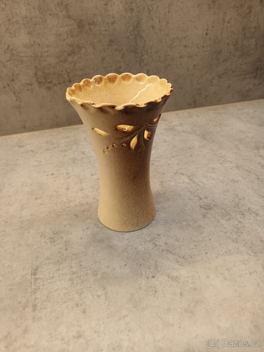 Retro vázička z keramiky - perfektní stav - 3