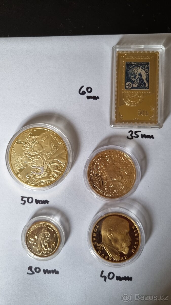 Mince pozlacené - 3