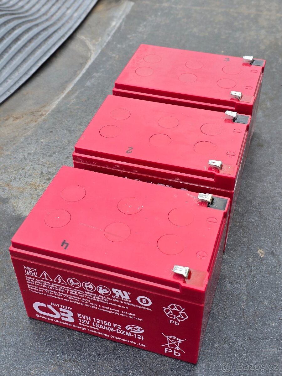 Trakční olověné baterie 12V 15Ah - 3