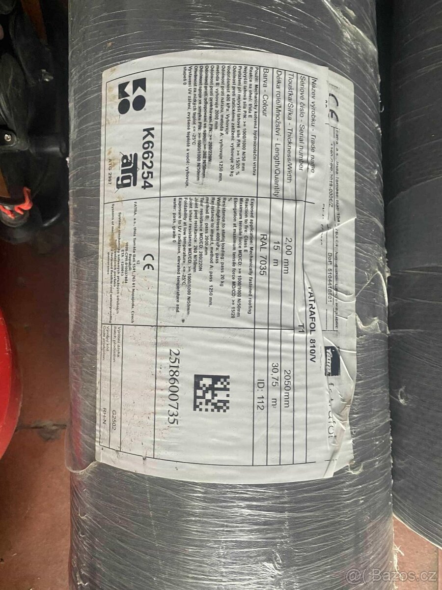 Fatrafol střešní folie na strechu nebo jezírka 2mm - 3