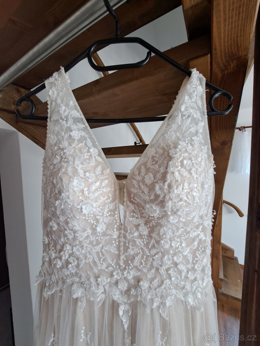 Svatební šaty vel. 38-40 - 3