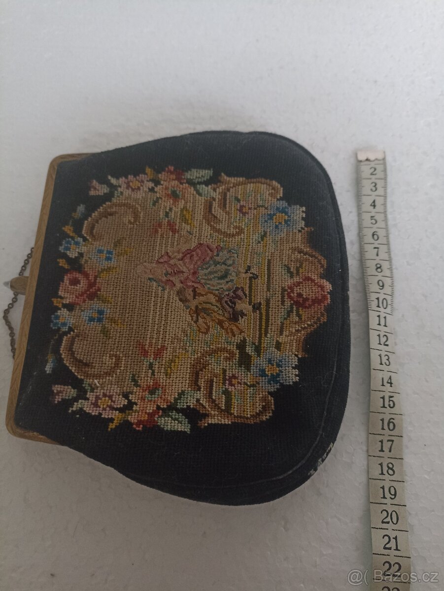 Starožitná gobelínová kabelka - 3