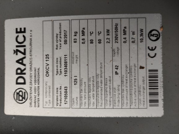 Prodám kombinovaný bojler Dražicej - 3