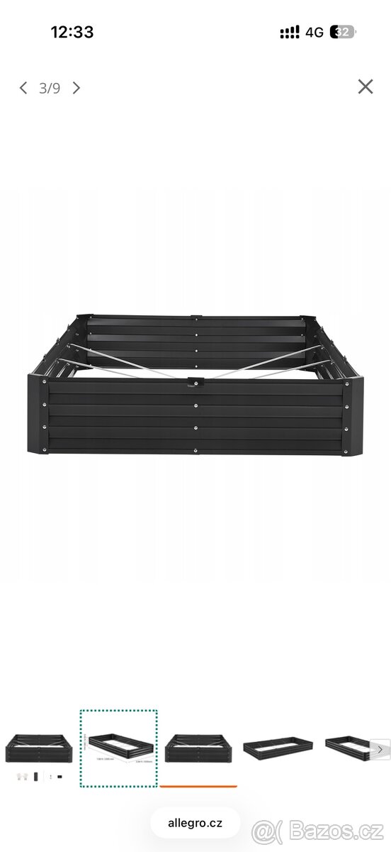 Vyvýšený zahradní záhon tmavě šedý - 3