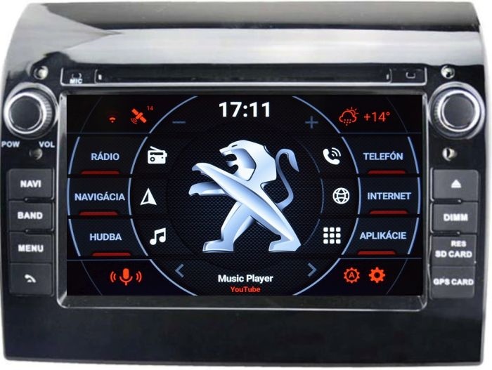 DUCATO JUMPER BOXER dotykova Navi Android WiFi USB Bluetooth - 3