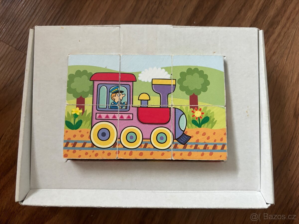 Dřevěné obrázkové kostičky - 3