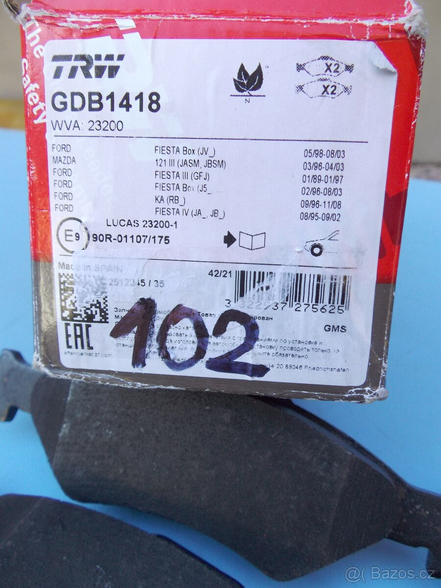 Brzdové destičky Brembo - Ford, Mazda, ... - 3