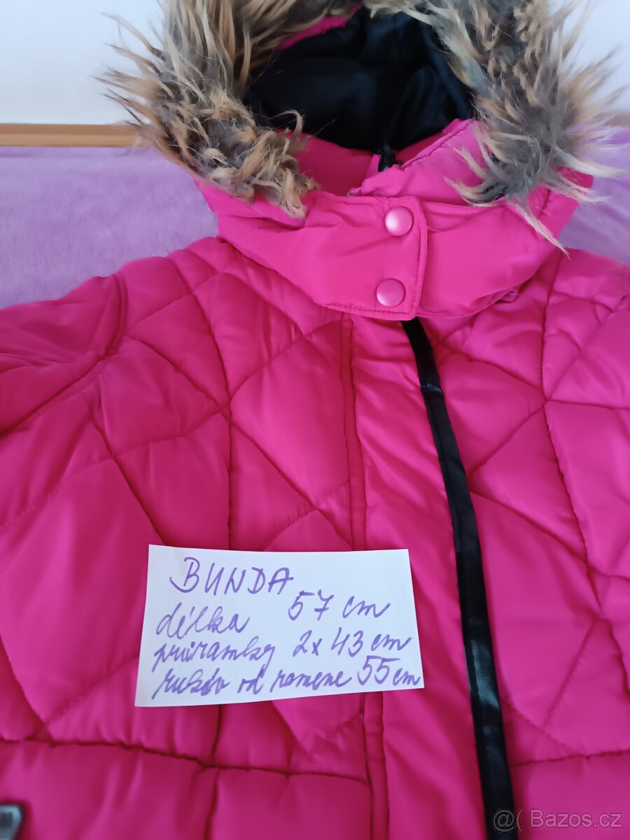 Dívčí zimní bunda velikost 10 11 let - 3