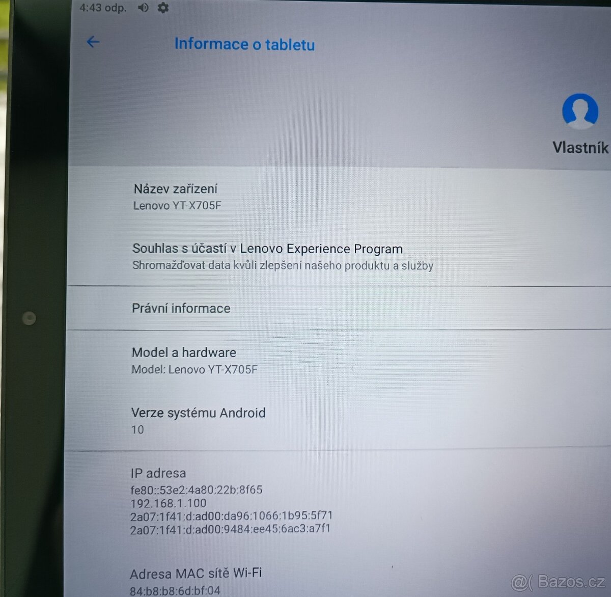 Tablet Lenovo Yoga YT-X705F / 4GB RAM / 64GB / Krabice - 3