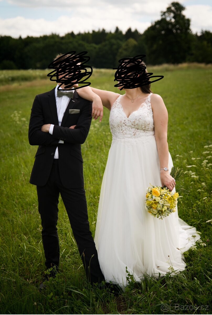 Svatební šaty velikost 40-42 - 3