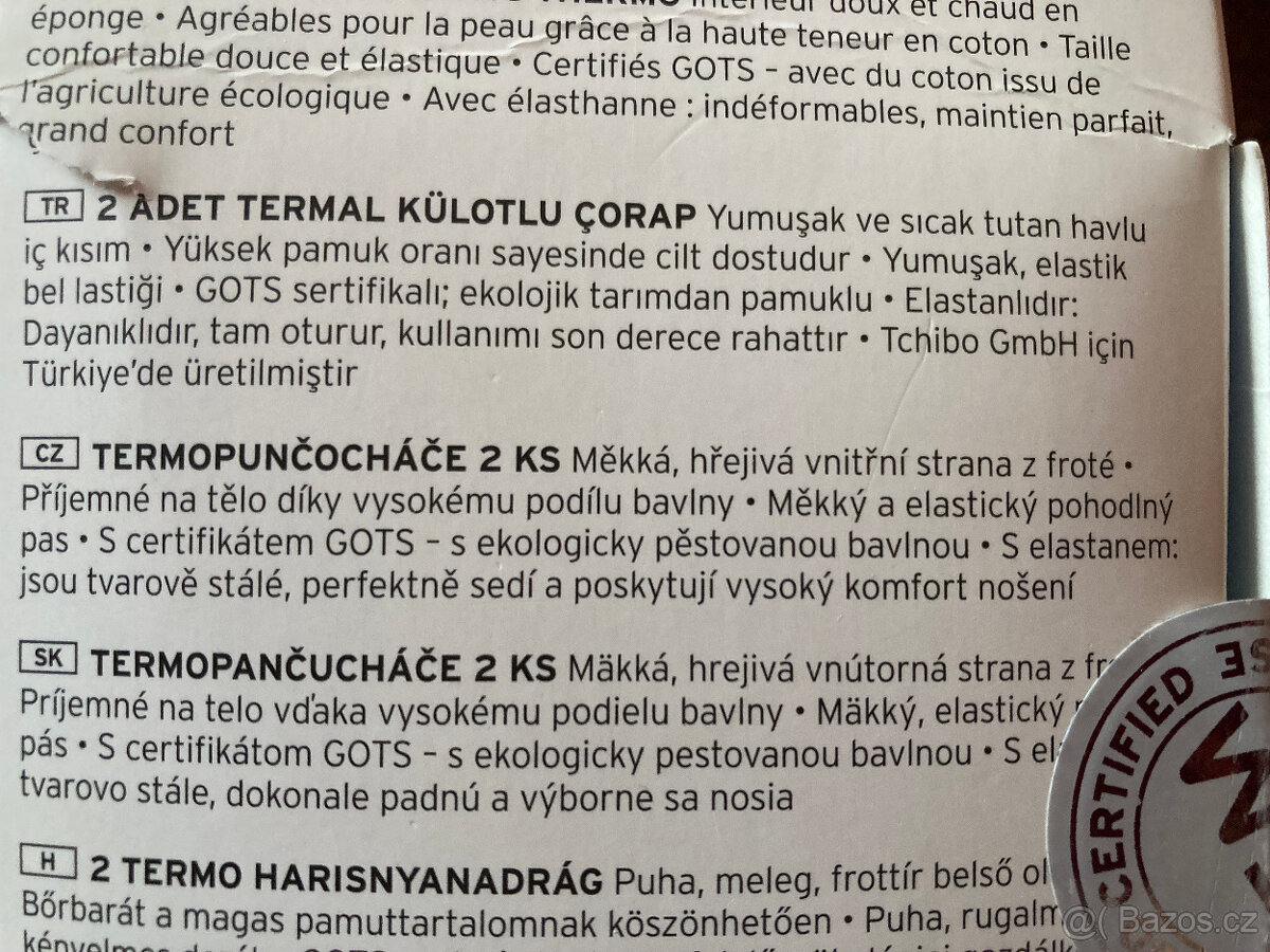 3x Termopunčocháče Tchibo vel. 146/152 - 3