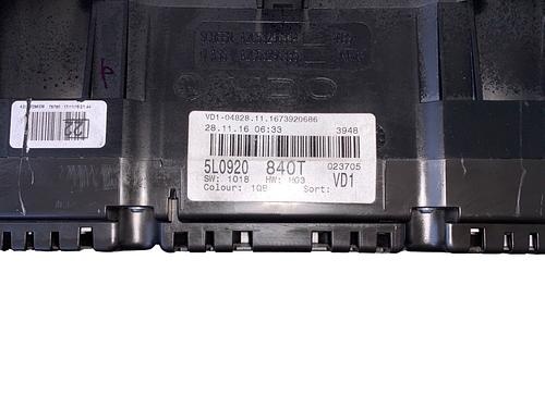 Budíky naftové 5L0920840T Škoda Yeti 5L facelift r.v. 2017 - 3