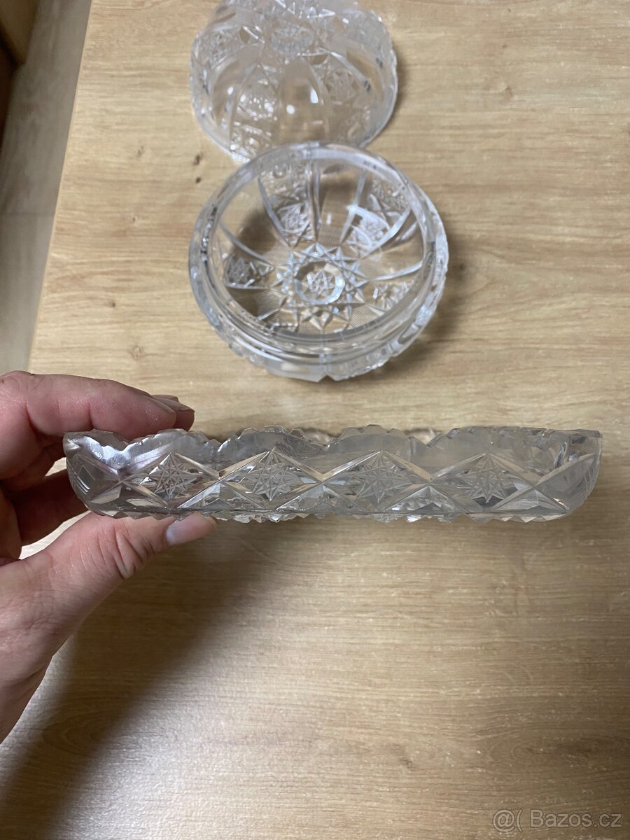 Skleněná dóza a miska - 3