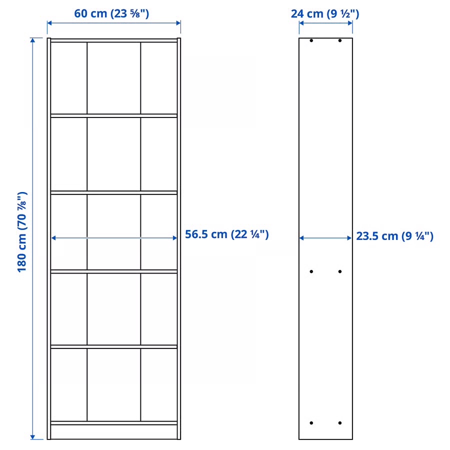 Ikea GERSBY knihovna bílá - 60x180cm - 3