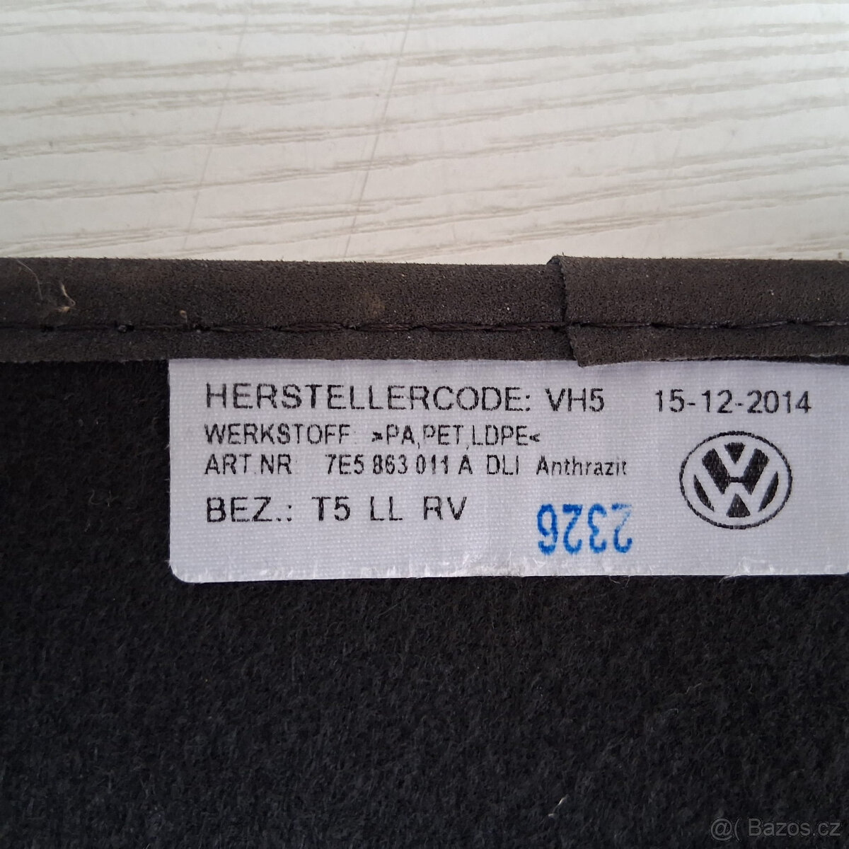 VW Multivan Transporter T5 T6 originální textilní koberce - 3