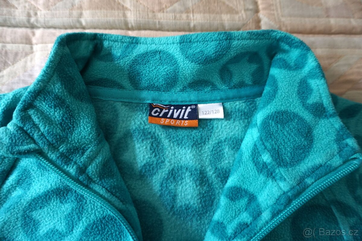 Dětská zelená fleecová mikina zn.CRIVIT v.122/128 - 3
