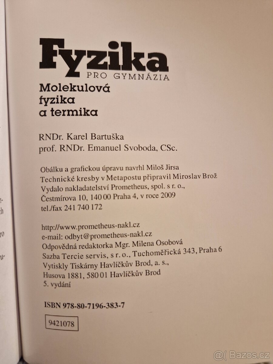 Učebnice - Fyzika pro gymnázia: molekulová fyzika a termika - 3