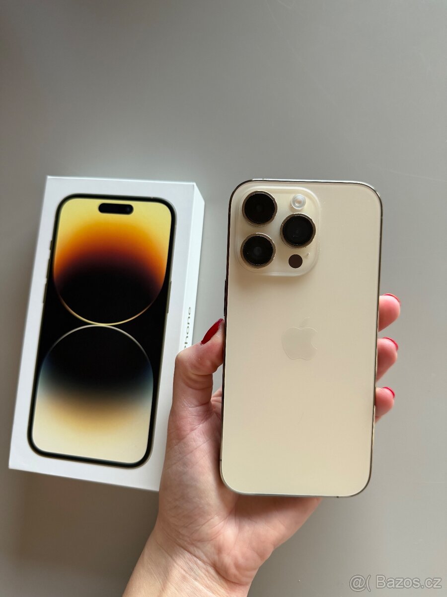 iPhone 14 Pro 128 GB – zlatý, TOP stav - 3