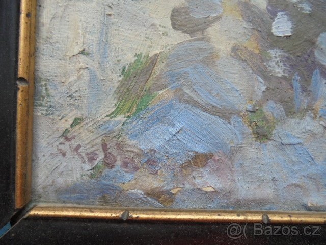 OBRAZ-OLEJ NA PLÁTNĚ-FRANTIŠEK ŠKRABÁNEK - 3