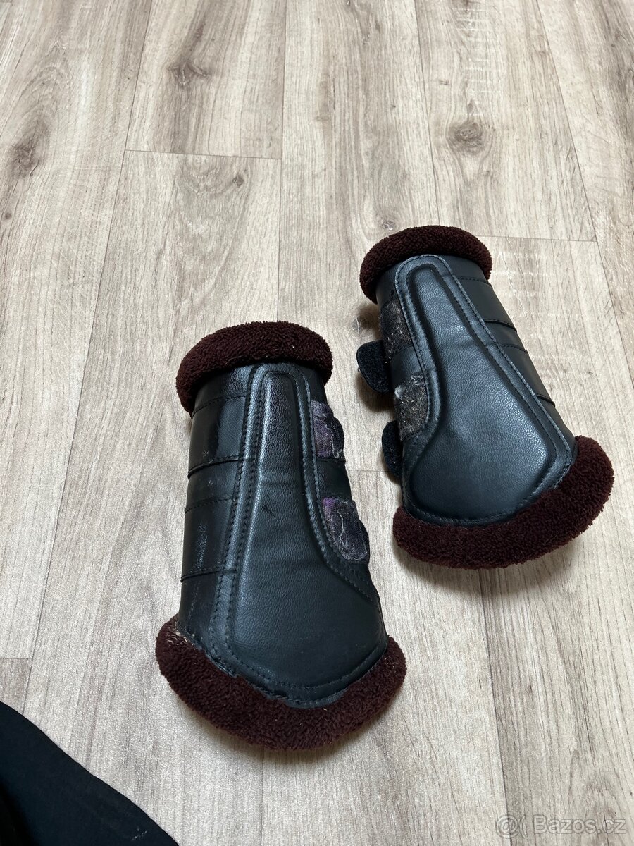 Kožené drezurní chrániče Kentaur s beránkem - 3