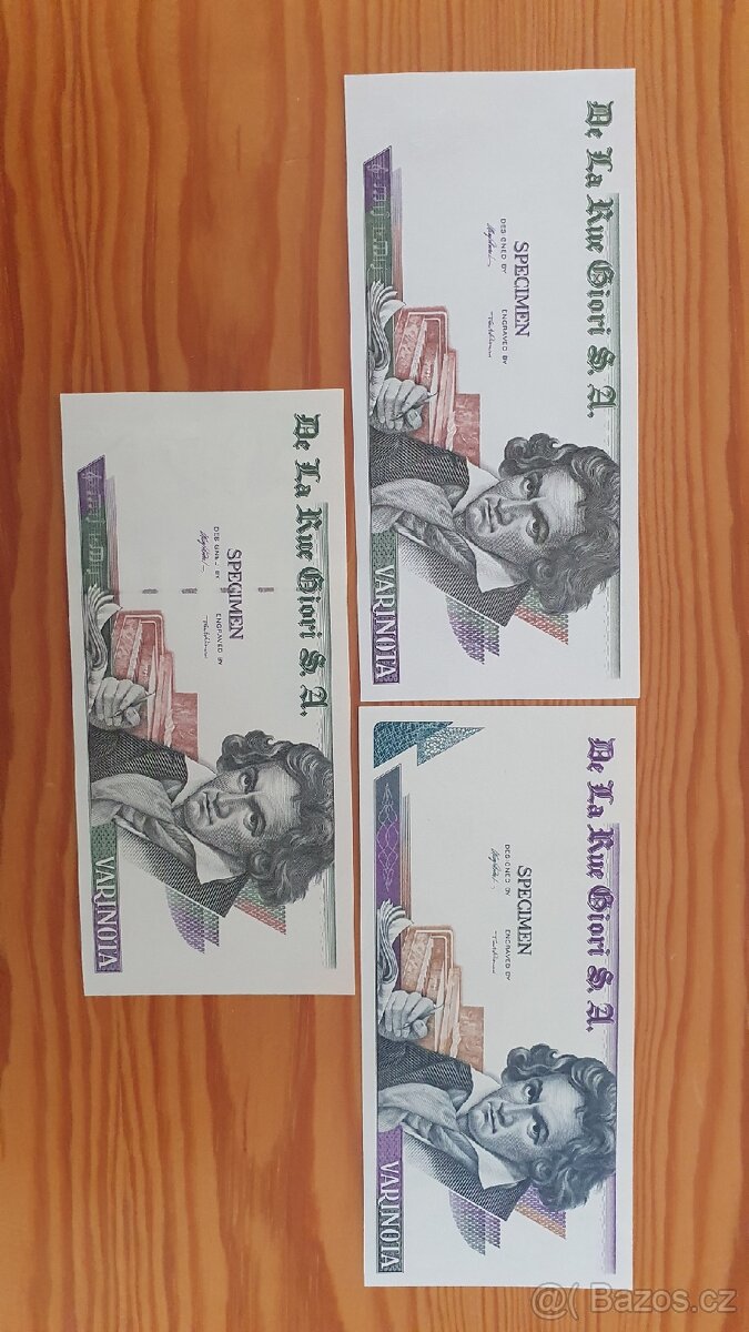 Set 9 kusů bankovek Ludwig van Beethoven - 3