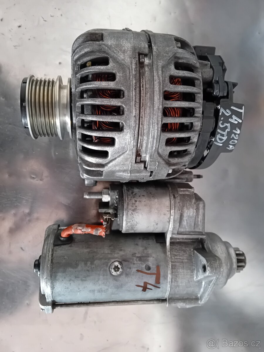 VW Transportér T4 1.9, 2.4, 2.5 D alternátory, startery - 3