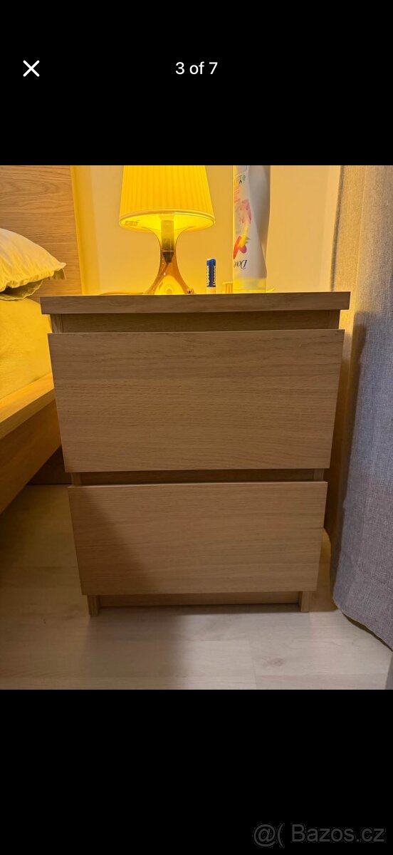 Krásná hnědá dřevěná postel s úložným prostorem – včetně mat - 3