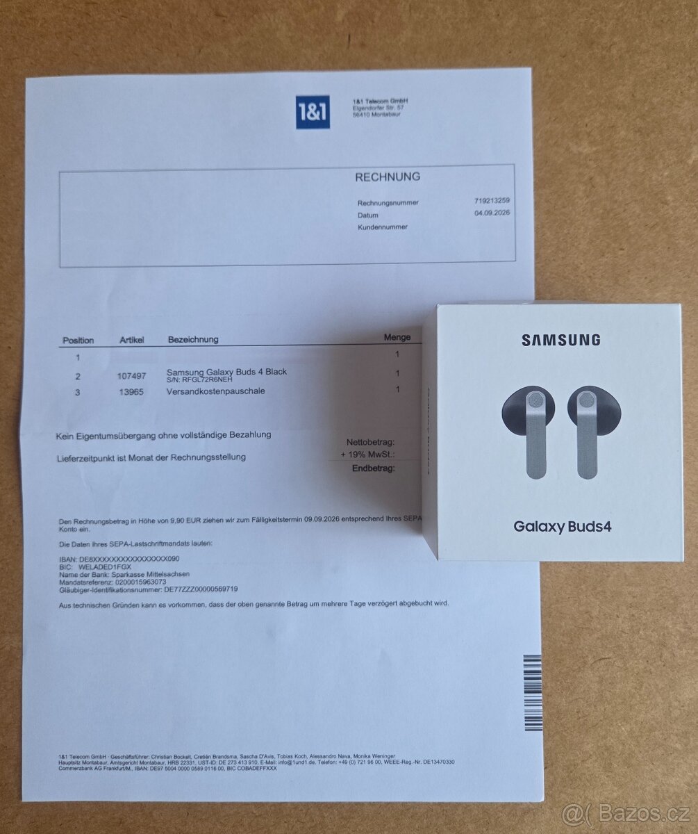 Samsung Galaxy Buds4 Buds 4 Black NOVÁ NEROZBALENÁ - 3