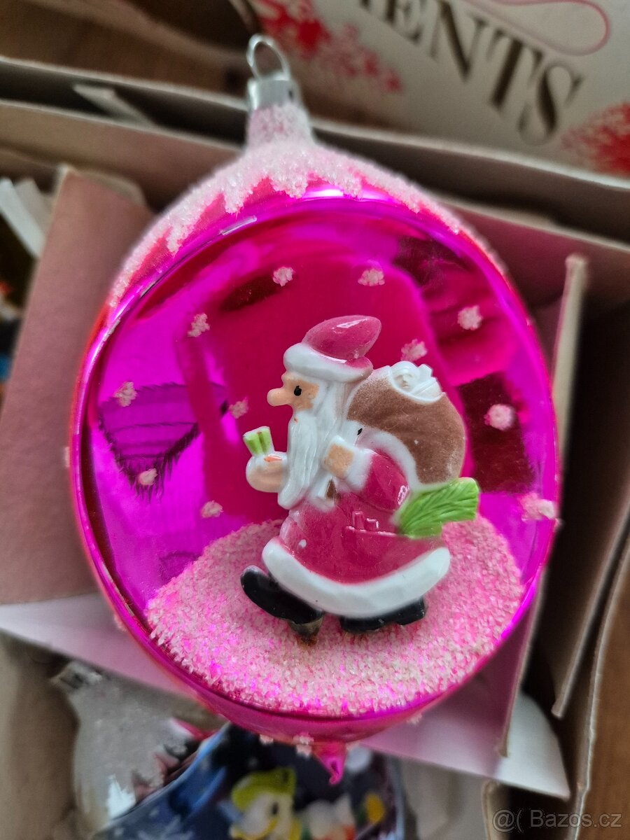 Staré Vánoční ozdoby s vlepem - 3