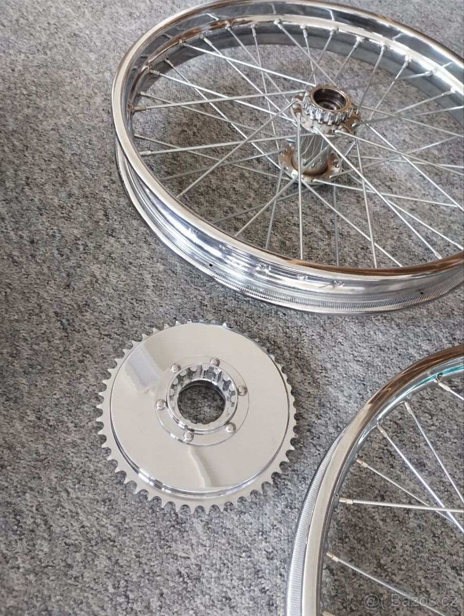 Nová kola Jawa Pérak 150mm, kompletní renovace, nová rozeta - 3