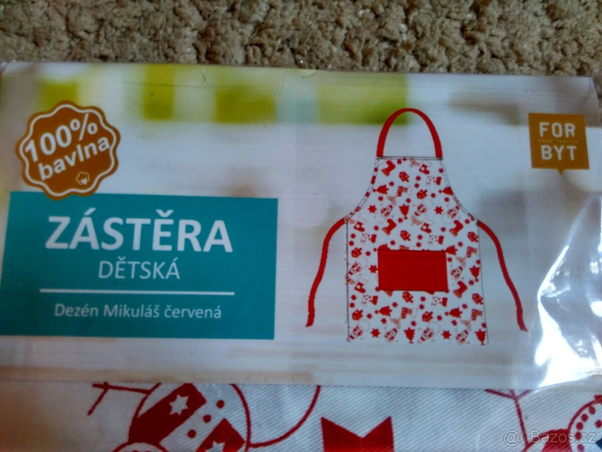 Nová dětská bavlněná zástěra Mikuláš - 3