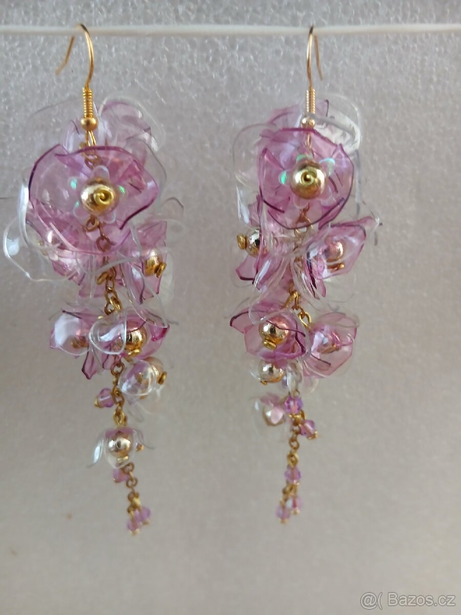 Plastové náušnice bižuterie - 3