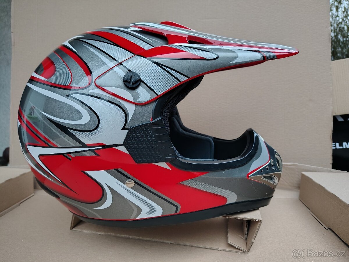 MX, kros, motokros, motocross helma SQ MC Omega- nepoužitá - 3