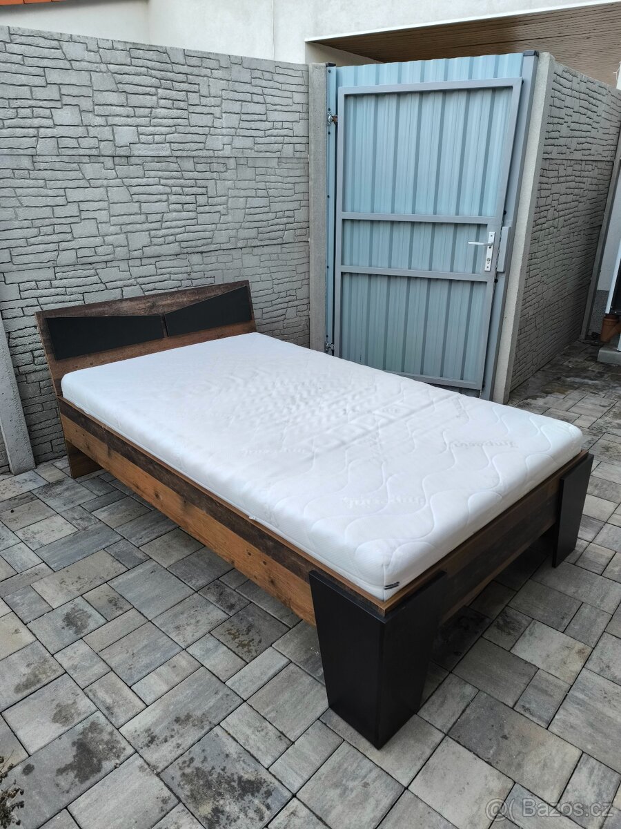 Prodám postel + Matrací 120cm x 200cm - 3