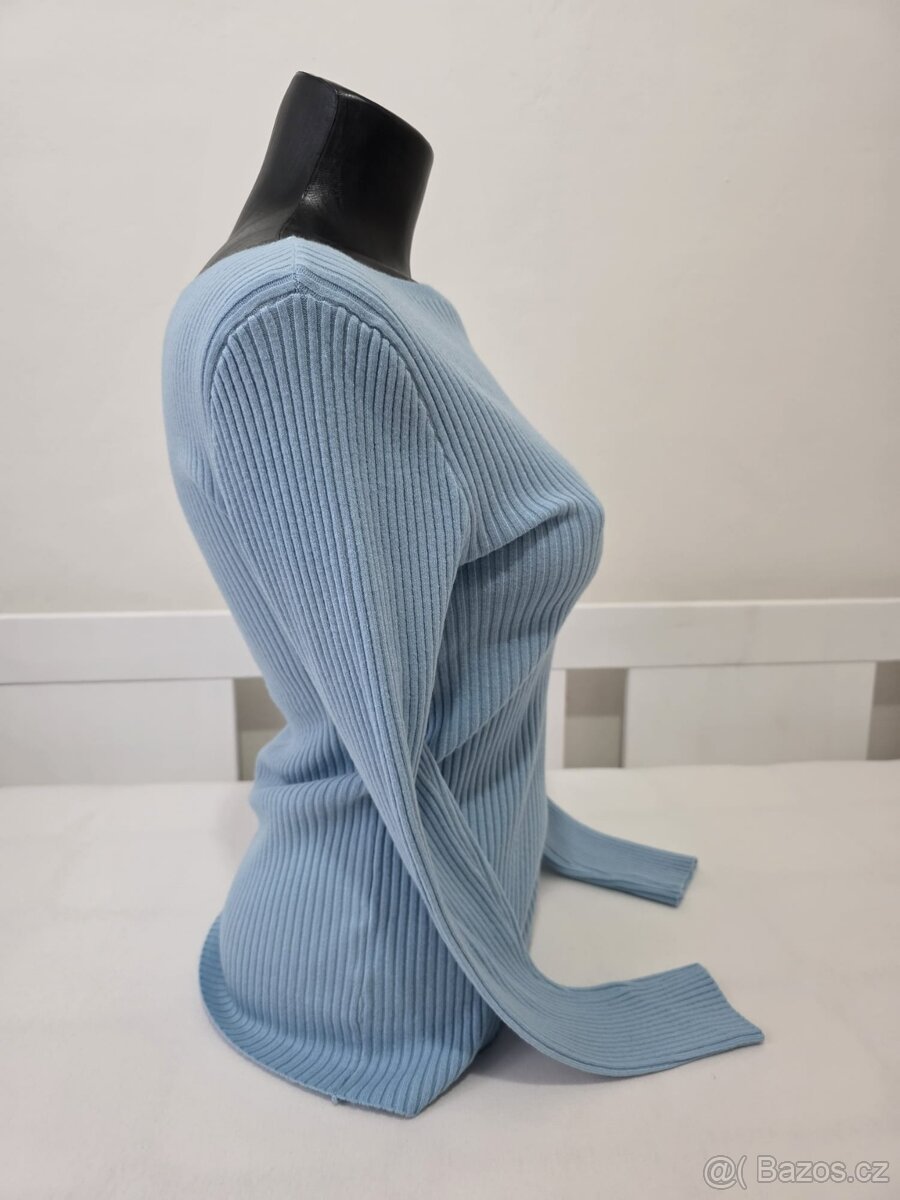 Dámský světle modrý lehký svetr - S - S/M - M - 3