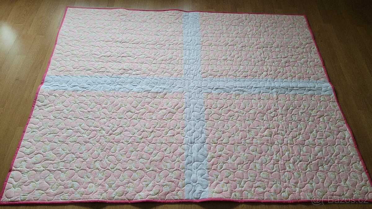 Prodám patchworkovou deku 157x202cm - 3