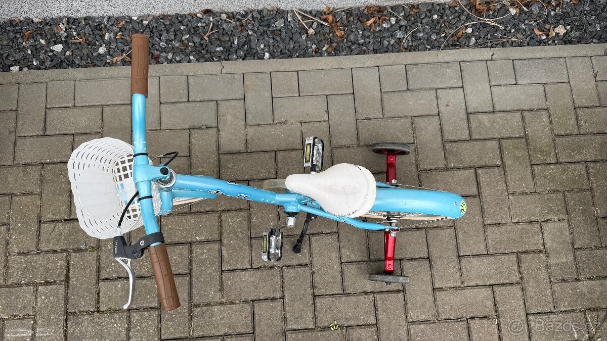 Dětské kolo 16” Bello s košíkem a kolečky - 3