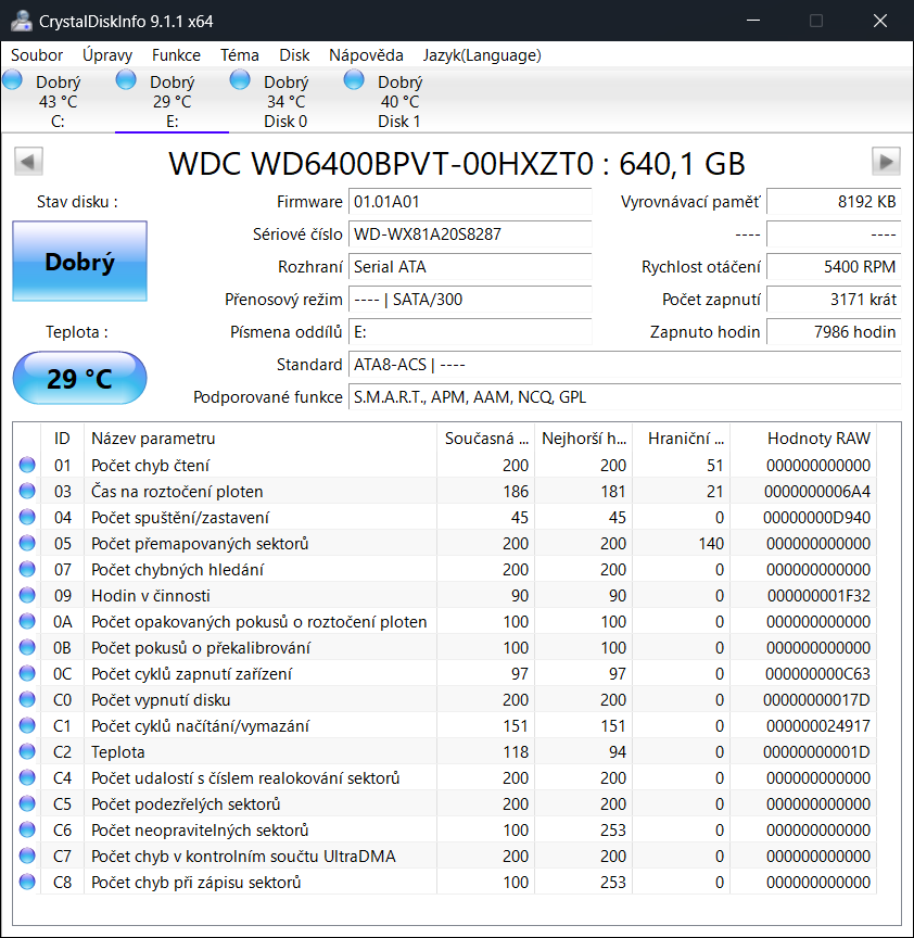 HDD / Harddisk / Pevný disk 640GB SATA 2,5" - 3