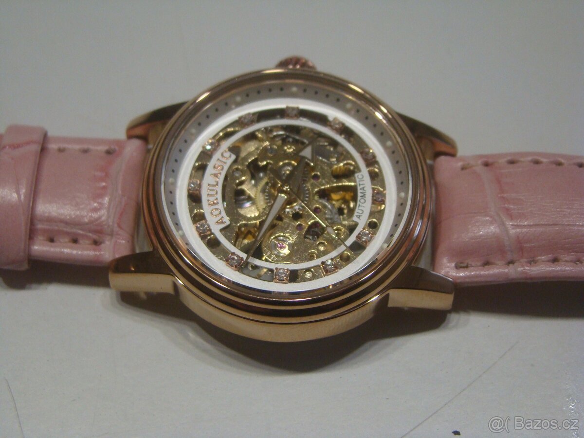 Dámské skeletové automatické hodinky - nové - 3