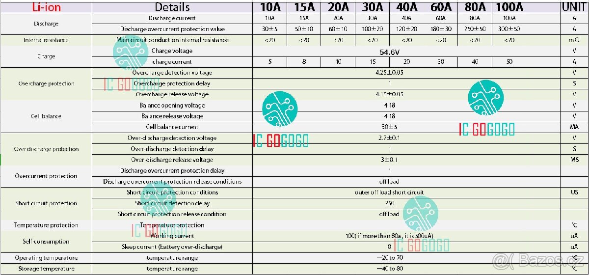 Bms DALY 13S/20A (48V) - 3