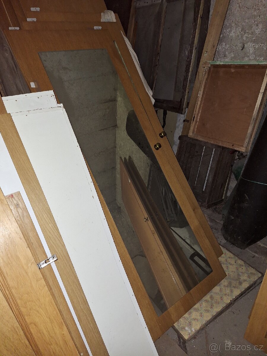 Dveře od skříní s nástavcem,světlý dub - 3