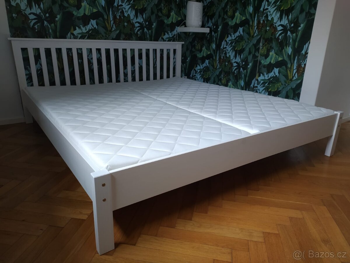 Postel z masivního dřeva NOVÉ bílá - 3