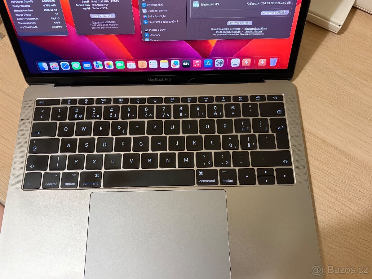 MacBook Pro 13" 2017 Intel i5 2,3Ghz, 16 GB RAM, 95% baterk - 3