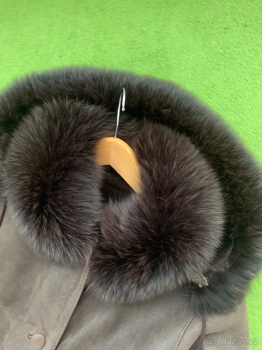 Prodam dámský kabát semiš+liška - 3