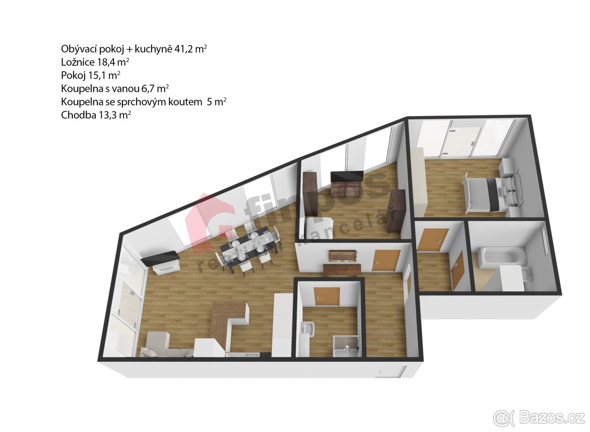 Stylový 3+kk s privátní zahradou, pergolou – Praha Vysočany - 3