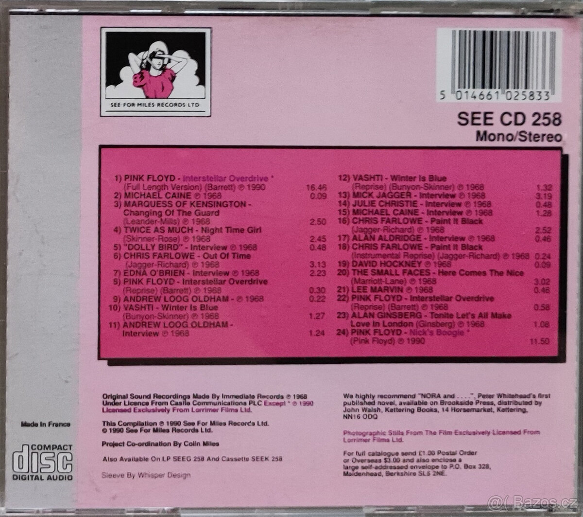 CD Tonite Let's All Make Love In London (Pink Floyd a další - 3