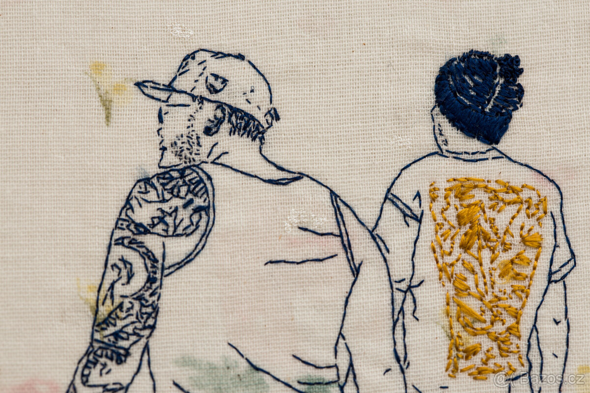 Vyšívaný obraz výtvarnice Ivany Kocmanové, česká značka BRO - 3