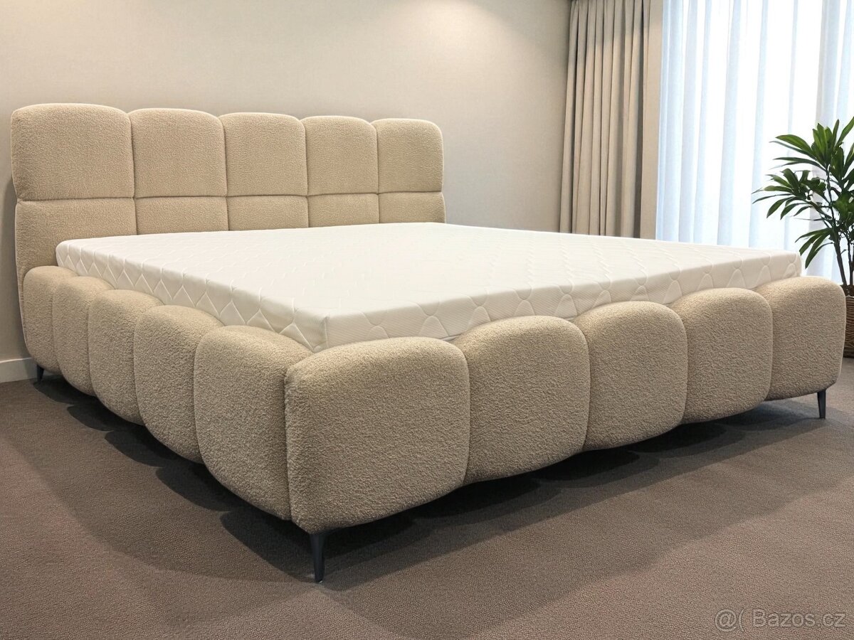 Manželská postel , uplne nový . Bezový | 180x200 - 3