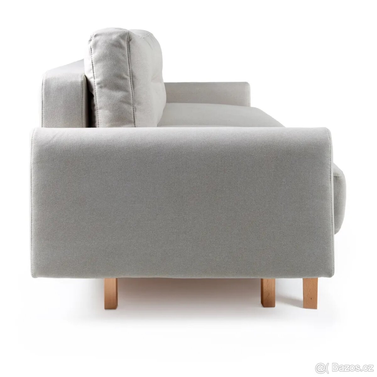 Světle šedá rozkládací pohovka 214 cm - 3