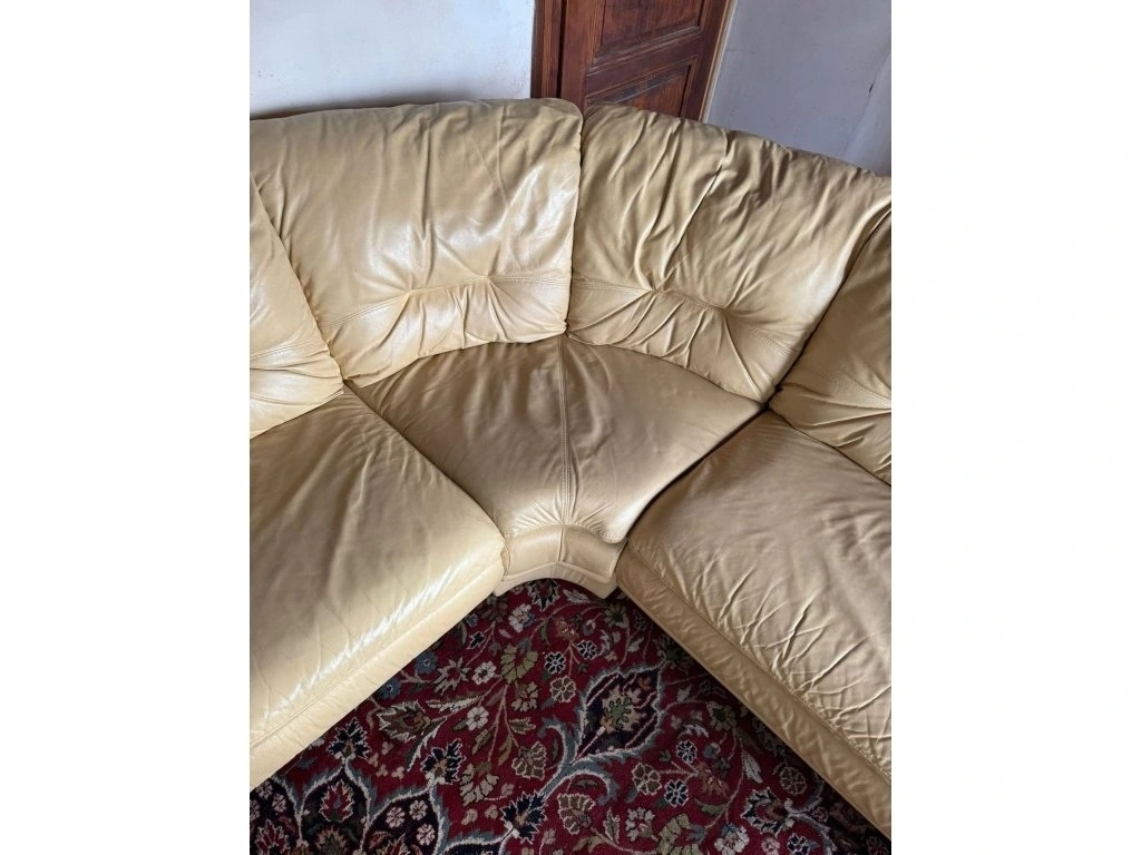 Rohová kožená sedací souprava, 3245 - 3